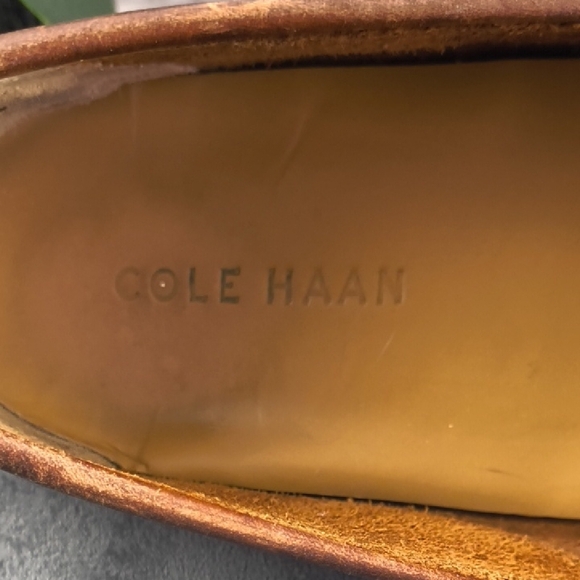 Cole Haan Full Grain Leather Slip-On Loafers, Driving Shoes 9W Wide main image 4